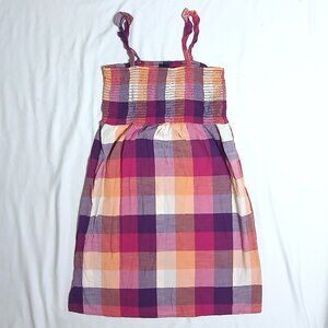 Women's Multicolor Plaid Midi Sundress By Faded Glory Size 12